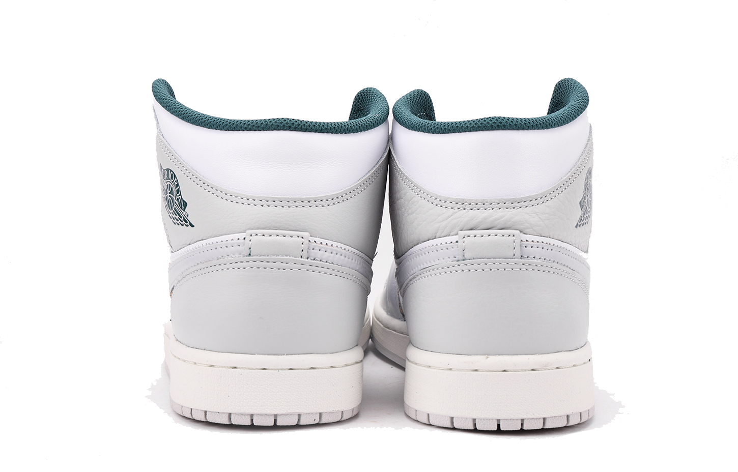 Jordan Air Jordan 1 Slip Resistant Coverage Mid top Vintage Basketball Shoes Unisex Gray White