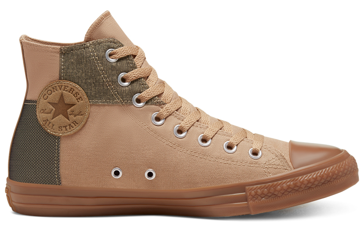 Высокие кеды Converse Chuck Taylor All Star (хаки) — Хаки / чёрный — фото 2