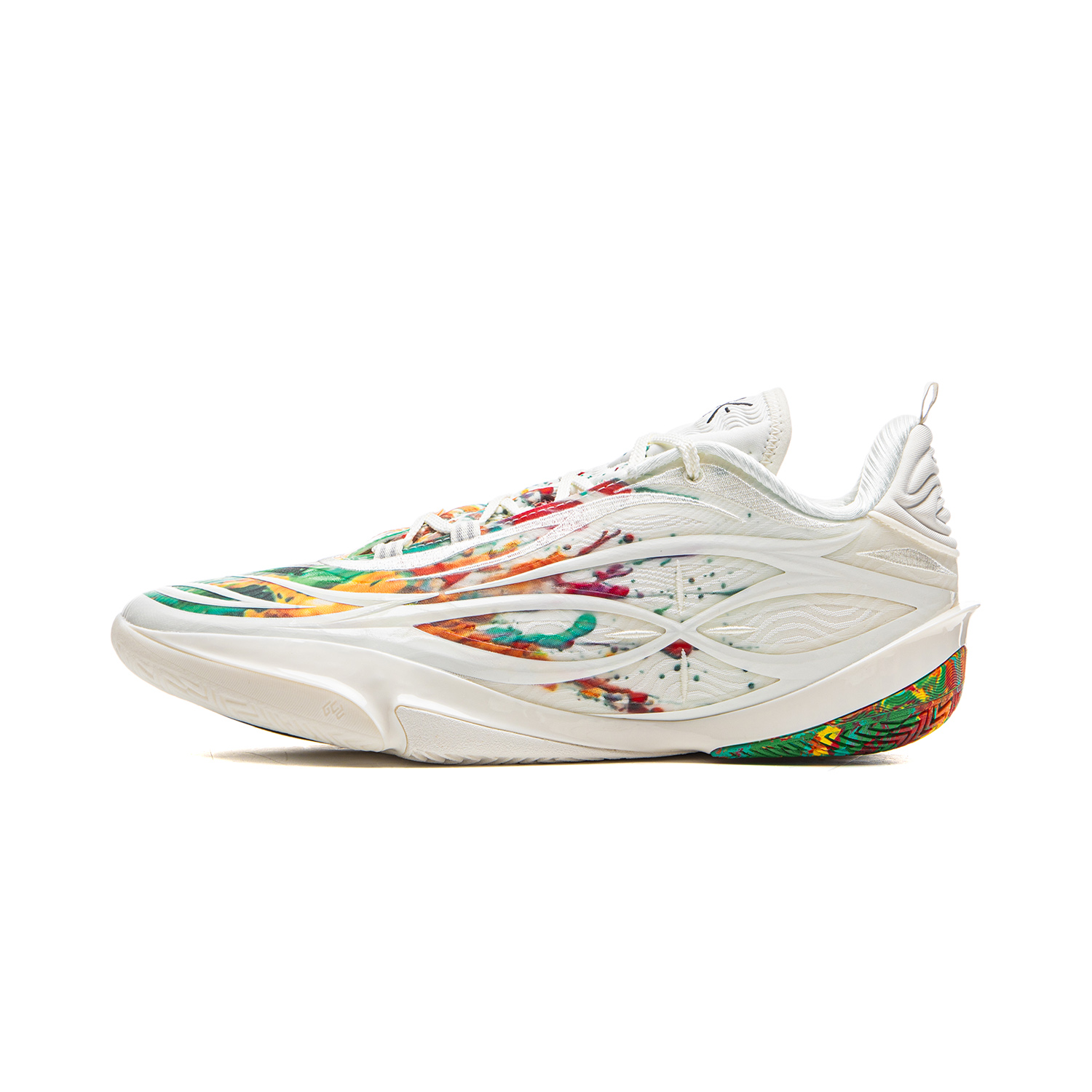 LiNing Wade 808 5Ultra v2 Fireworks Super Technology Lightweight Flexible Stable Support Wrapped Anti-Twist Low-top Basketball Shoes Men's Champagne White