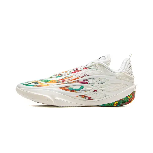 LiNing Wade 808 5Ultra v2 Fireworks Super Technology Lightweight Flexible Stable Support Wrapped Anti-Twist Low-top Basketball Shoes Men's Champagne White