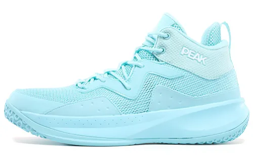 Peak Speed Series Outfield Combat Comfortable and Versatile Textile Synthetic Leather Shock Absorbing Anti-Slip Wear-Resistant Breathable Support Mid-top Basketball Shoes Men's Binglan