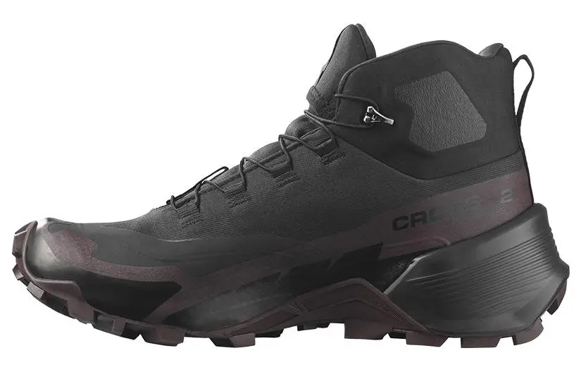 SALOMON CROSS Hike Mid Gtx 2 Leather Slip Resistant Abrasion Resistant Mid top Outdoor Shoes Women's Black