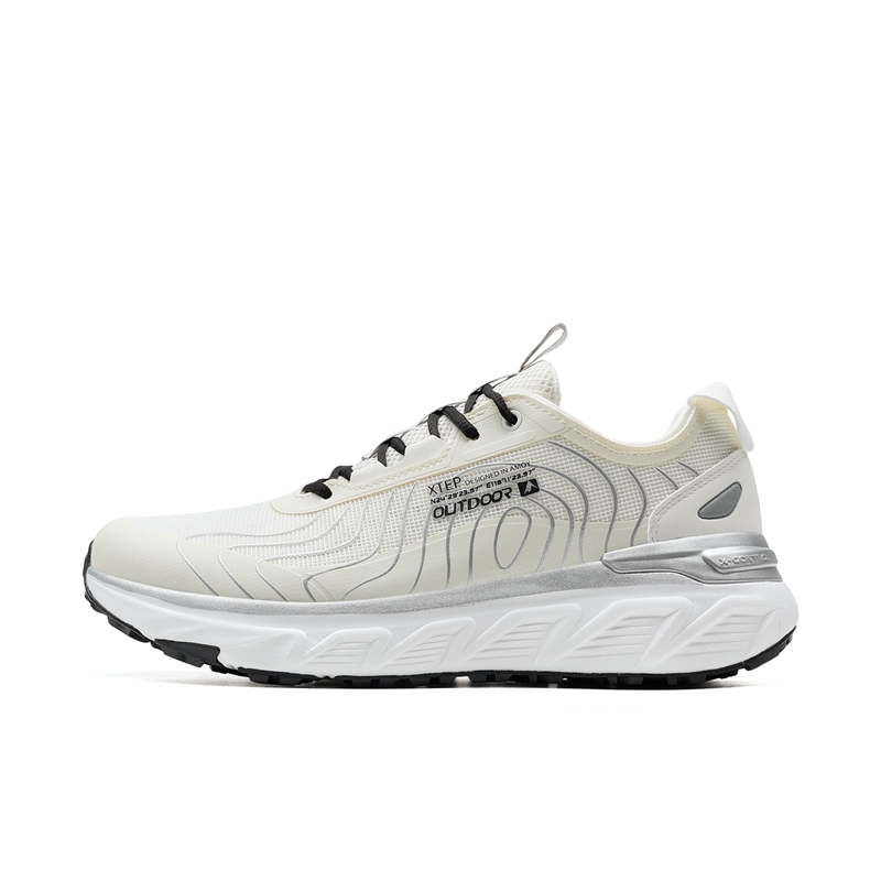 XTEP Open Country 1.0 Cushioning Abrasion Resistant Lightweight Low top Hiking Shoes Men’s Sail White