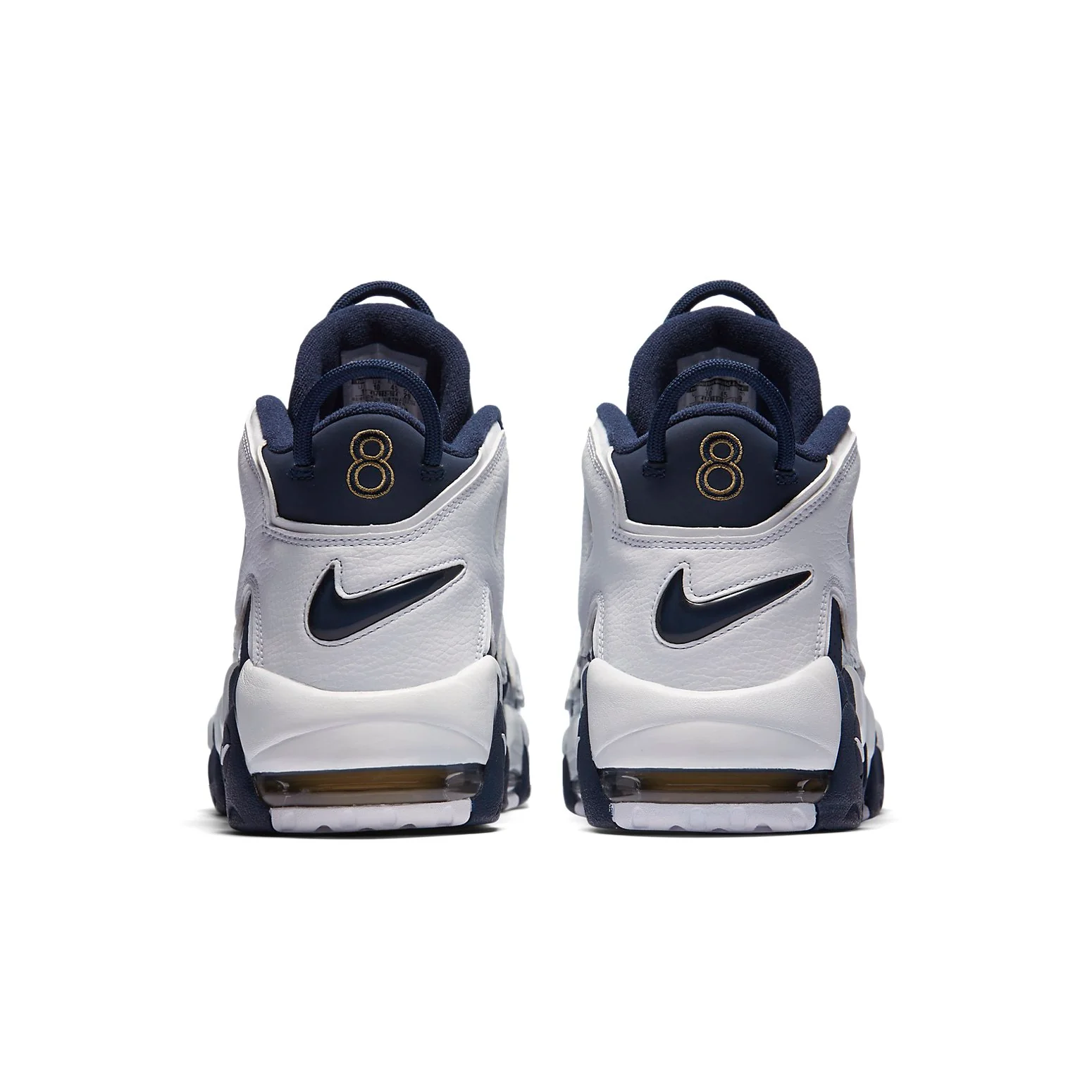 Nike Air More Uptempo Olympic Classic Abrasion Resistant Abrasion Resistant Mid top Basketball Shoes Men’s White Blue