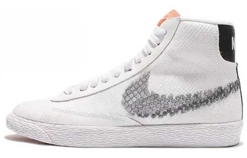 Nike Blazer VNTG Comfortable Non slip Lightweight Mid top Skateboard Shoes Women's White Gray