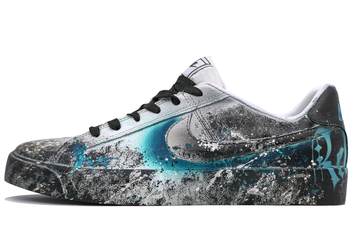 Nike Court Royale AC Non slip Lightweight Low top Skateboard Shoes Unisex Dark Cyan
