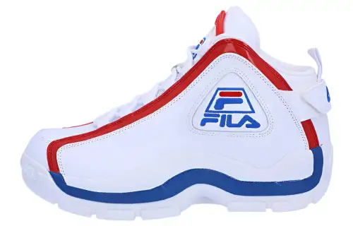 FILA Grant Hill 2 Mid top Vintage Basketball Shoes Unisex White Red Blue Korean Style