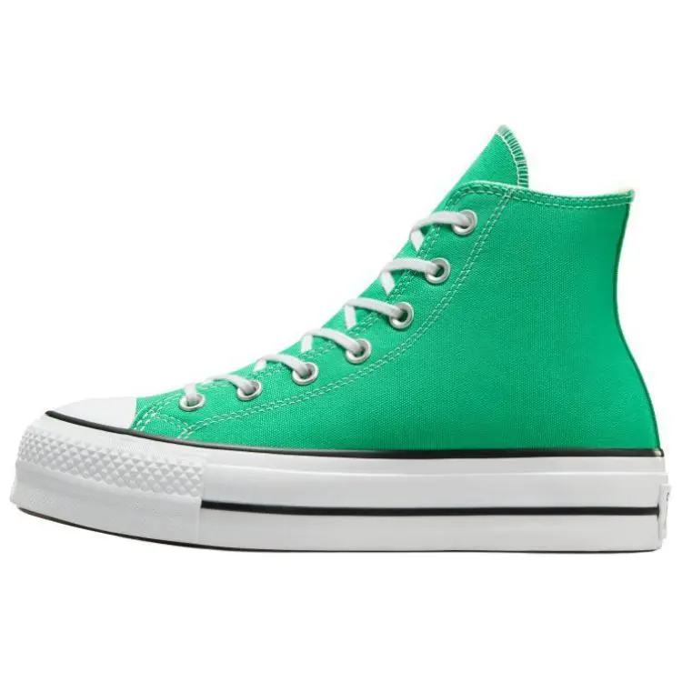 Converse Chuck Taylor All Star Lift Abrasion Resistant Abrasion Resistant High top Canvas Shoes Women's Green White