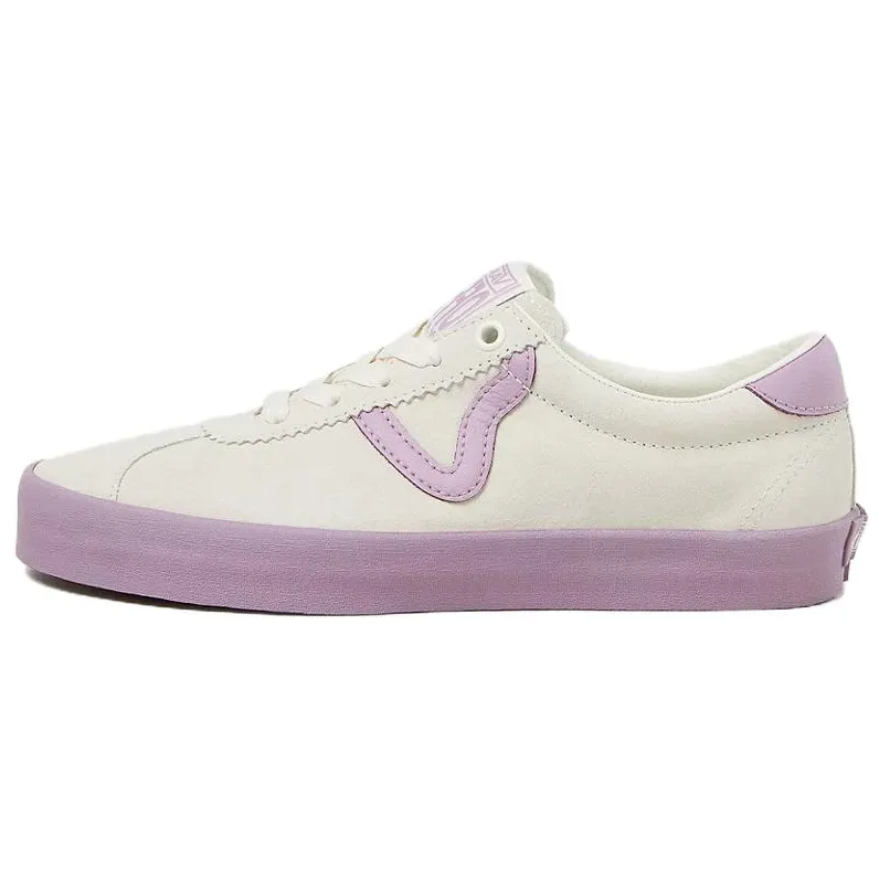 Vans Sports Low top Skateboard Shoes Unisex White Purple