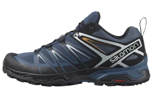 SALOMON X Ultra 3 Mountaineering & Hiking Shoes Men's Low Top Black/Blue