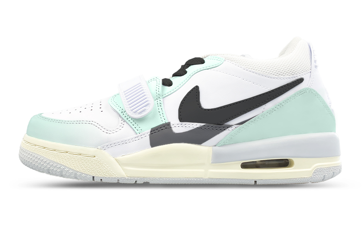 Jordan Legacy 312 Low top Vintage Basketball Shoes Men’s White Green Black