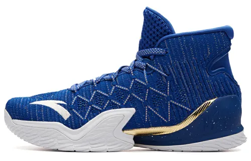 Anta KT3 KT High top Basketball Shoes Men's Blue White Gold