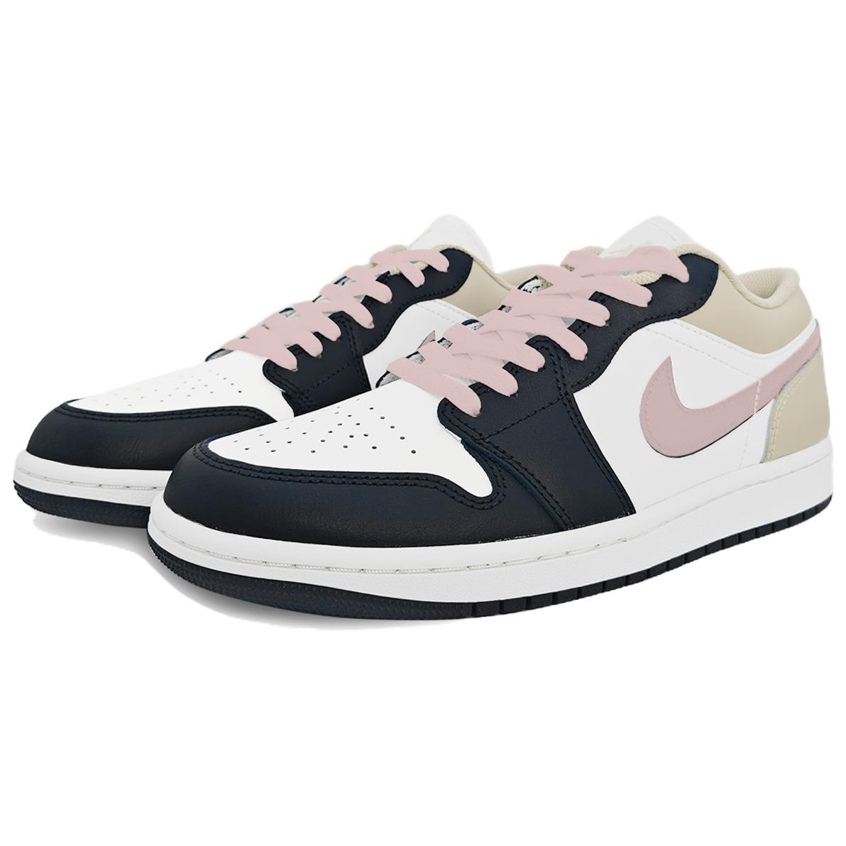 Jordan Air Jordan 1 Vintage Basketball Shoes Unisex Low Top Pink/White/Black