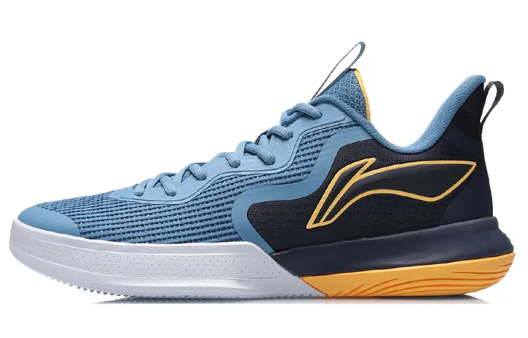 Li Ning Flash Basketball Shoes Men's Low Top Blue/Black/Yellow