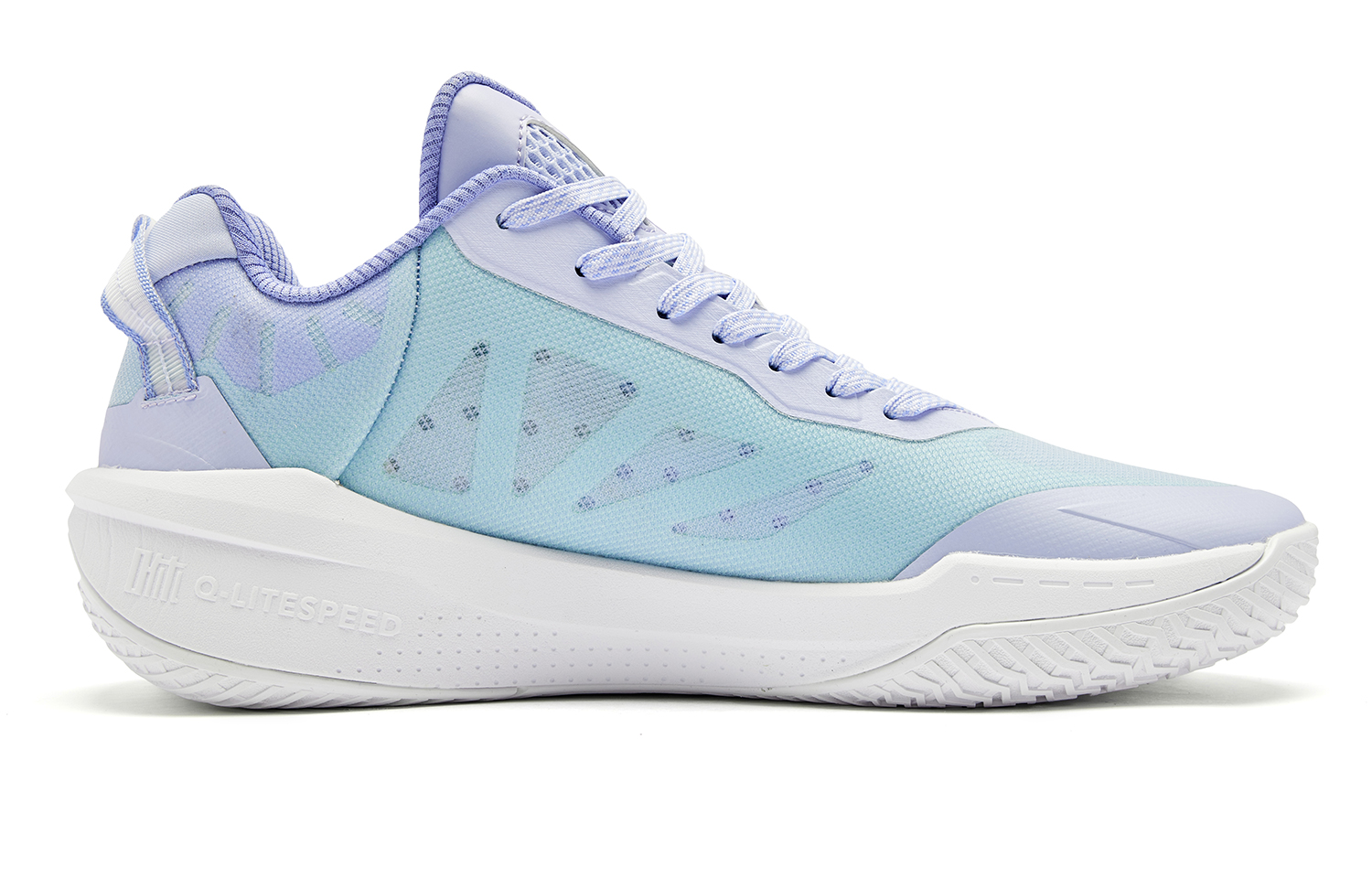 QIAODAN Low top Basketball Shoes Men’s Yi Purple Light Green