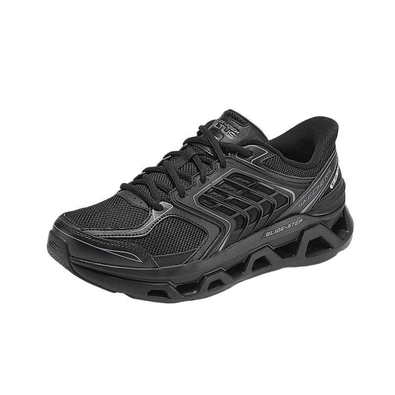 Skechers SPORT MENS PU, Mesh Abrasion Resistant Low top Training Shoes Men’s Black