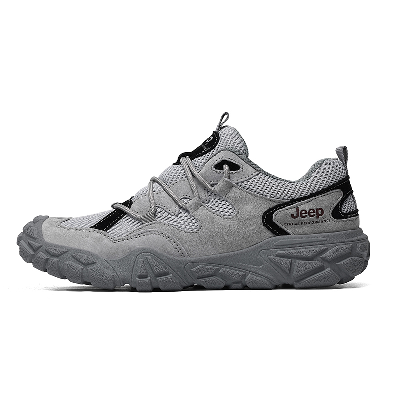 Jeep Cushioning Low top Hiking Shoes Unisex Gray