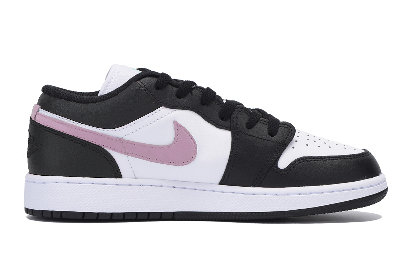 Jordan Air Jordan 1 Abrasion Resistant Slip Resistant Low top Vintage Basketball Shoes Men’s Black White Pink