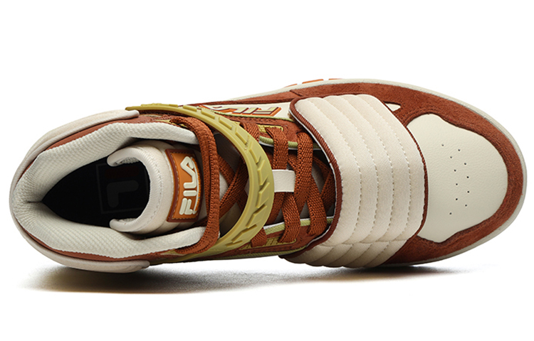 White Mountaineering x FILA FUSION Teratach Mid top Vintage Basketball Shoes Women’s Macadamia Nut