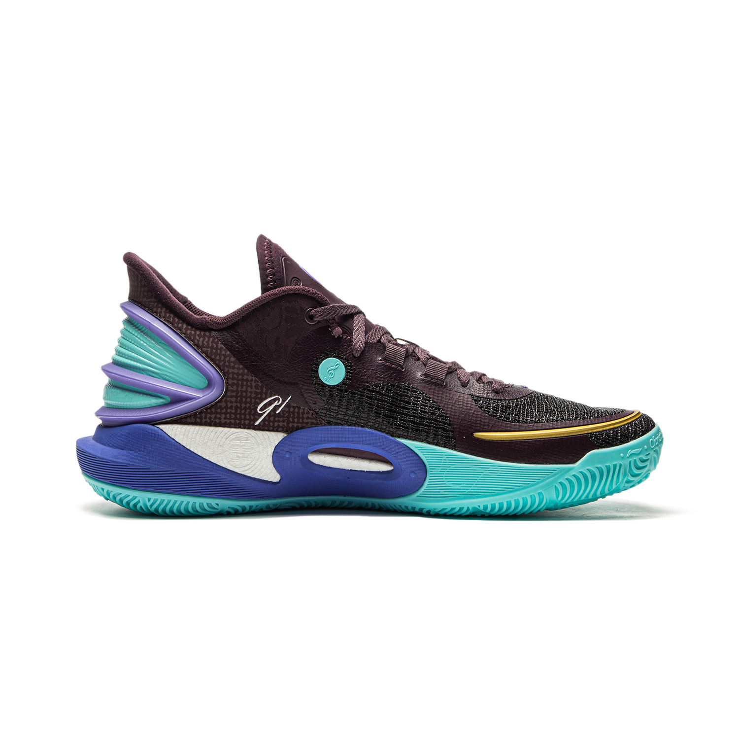 Li Ning CJ 3 Cushioning Slip Resistant Abrasion Resistant Lightweight Rebound Low top Basketball Shoes Men’s Black Blue