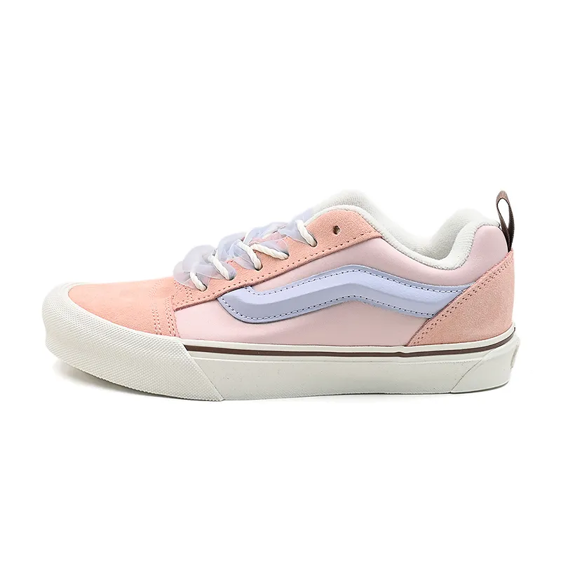 Vans Knu Skool Abrasion Resistant Low top Skateboard Shoes Unisex Orange Pink Purple