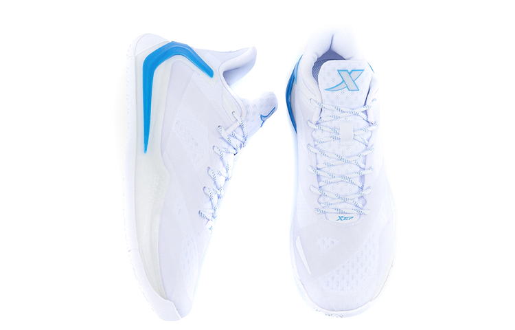 XTEP Slip Resistant Abrasion Resistant Breathable Cushioning Low top Performance Basketball Shoes Men’s New White
