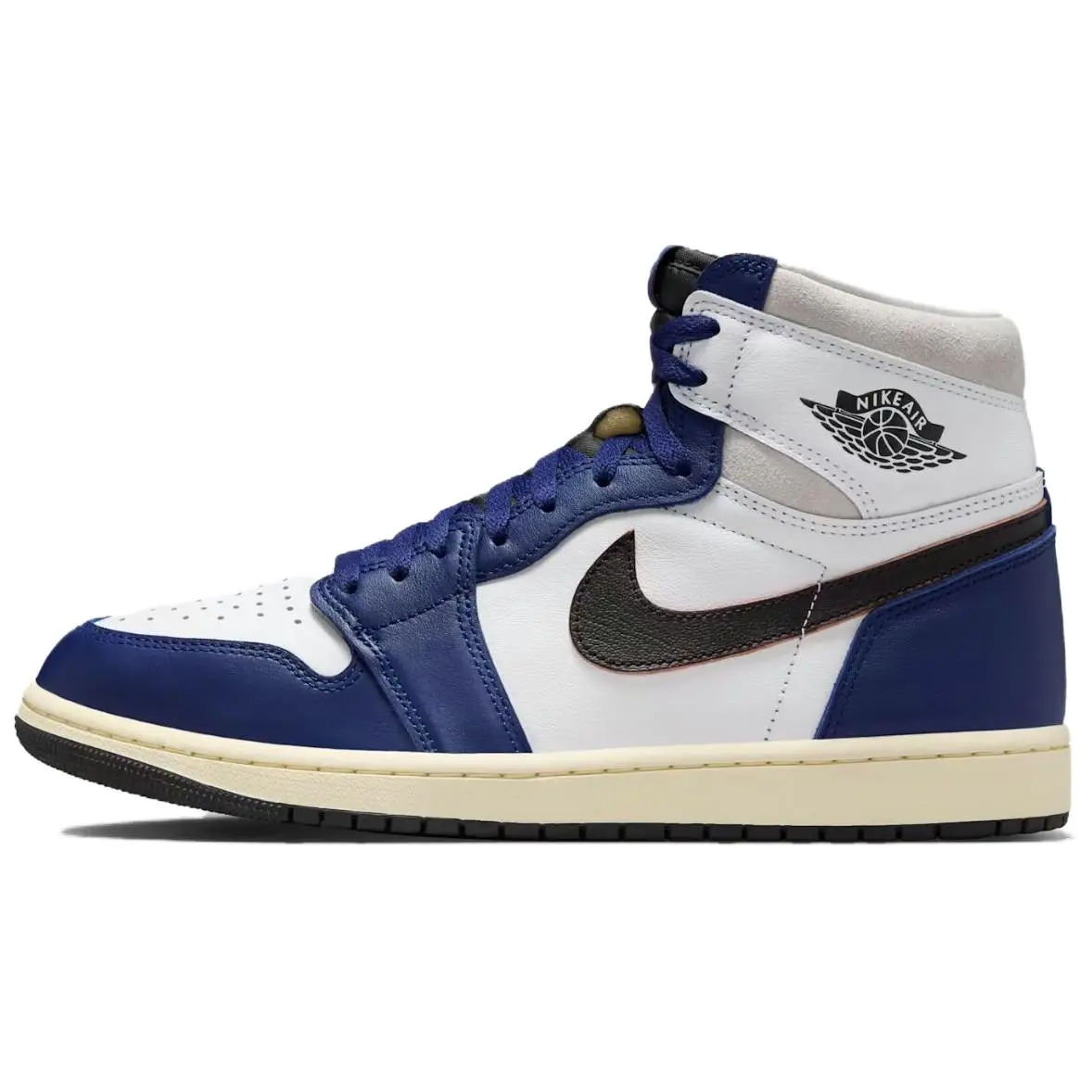 Jordan Air Jordan 1 High top Vintage Basketball Shoes Men's Black Blue