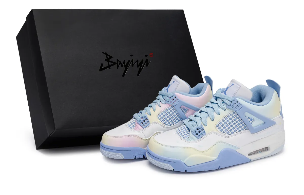 Jordan Air Jordan 4 811 Manufacturing, Gradient Starry, Special Shoe Box Abrasion Resistant Low top