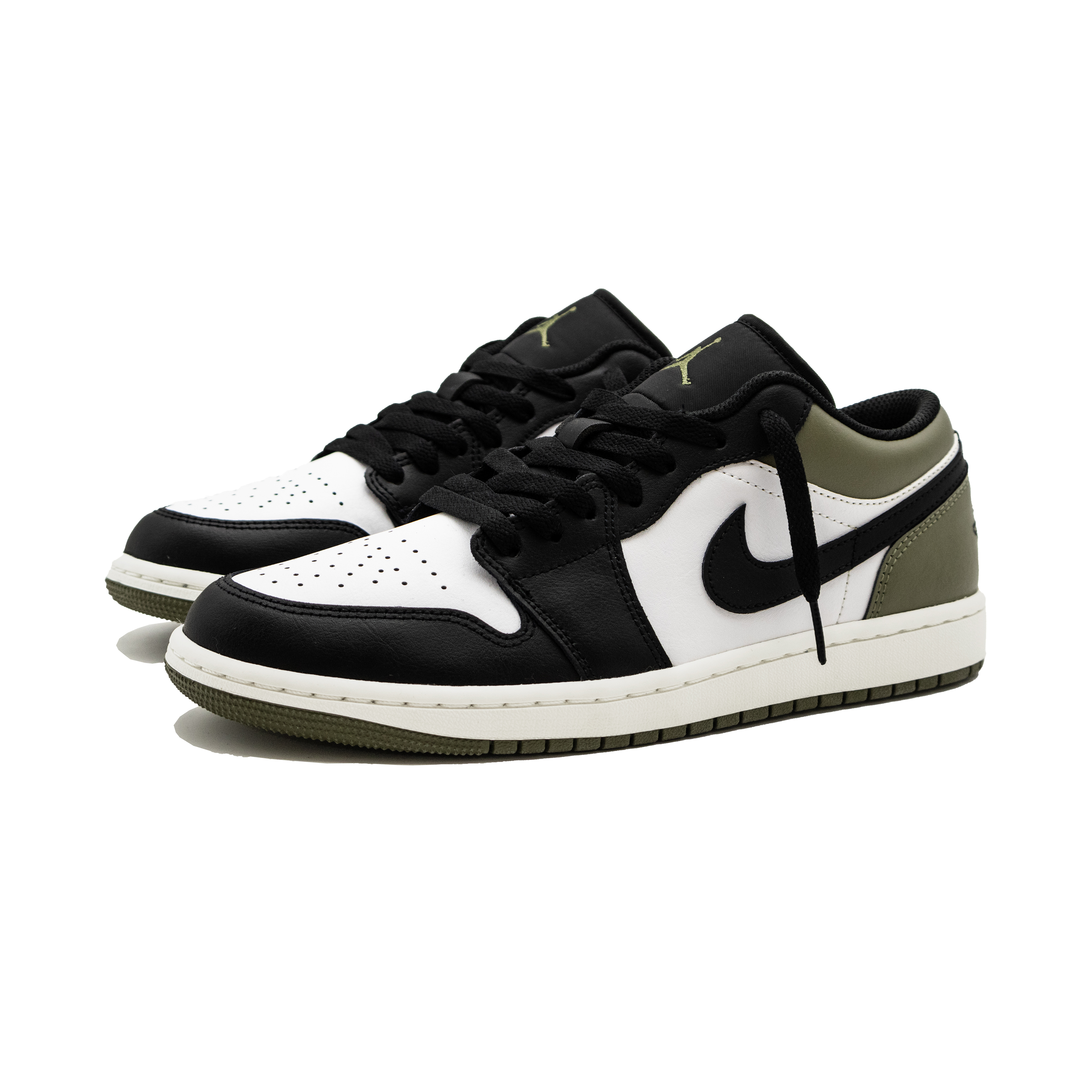 Jordan Air Jordan 1 ‘Obsidian Moss’ Low top Vintage Basketball Shoes Unisex Black Green White