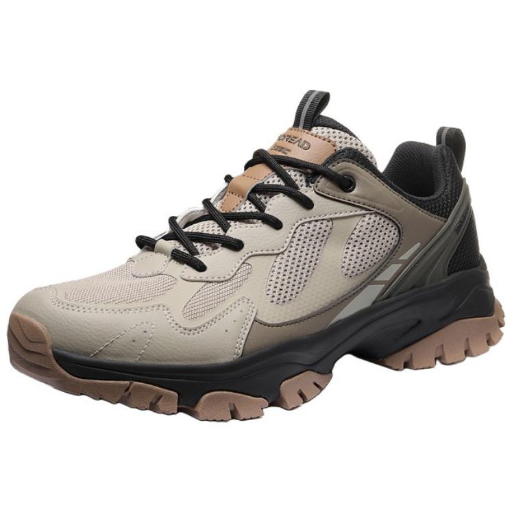TOREAD Slip Resistant Abrasion Resistant Slip Resistant Abrasion Resistant Low top Hiking Shoes Men’s Khaki Brown