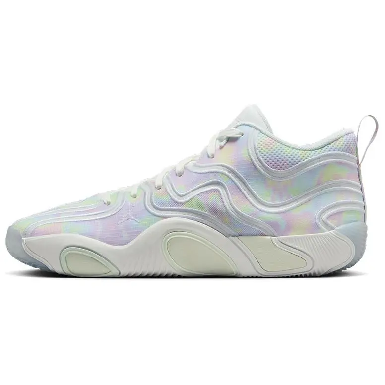 Jordan Tatum 3 Mid top Basketball Shoes Men's White Pink