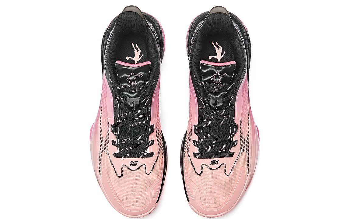 QIAODAN Prickle 7.0 Cushioning, Wear Resistant Low top Basketball Shoes Men’s Pink Black