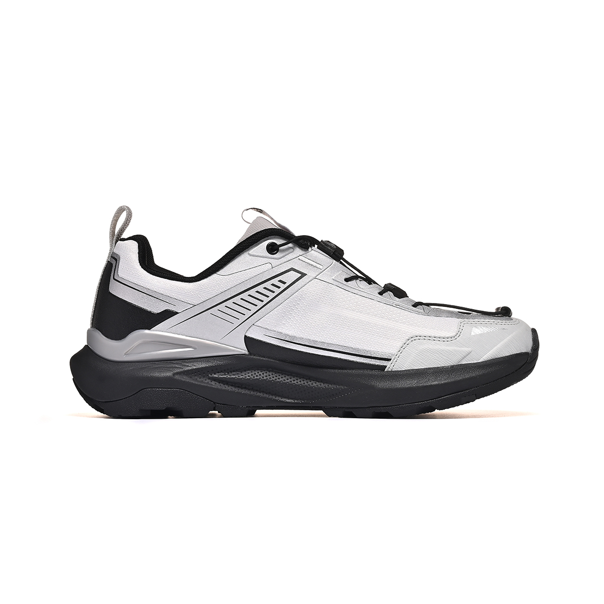 TUTU Cushioning Abrasion Resistant Moisture Wicking Low top Hiking Shoes Unisex Bright Gray With Black Frame