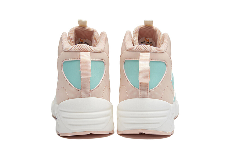 361° QU!KFOAM Mesh, Synthetic Leather Abrasion Resistant Breathable Mid top Basketball Shoes Women’s White Pink