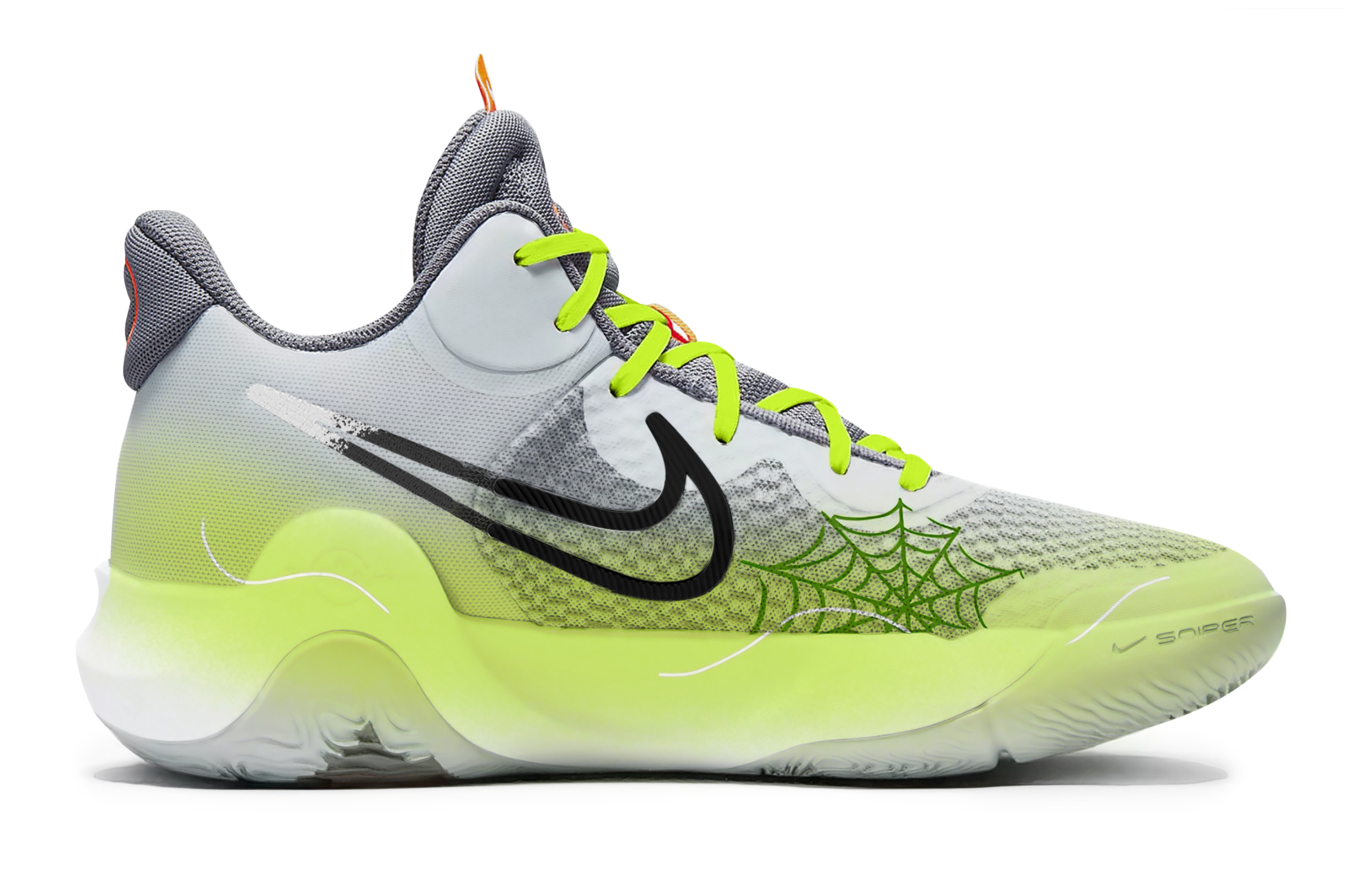 Nike KD Trey 5 IX Basketball Shoes Unisex Mid Top Gray/Green/Black/White