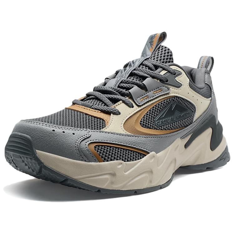 XTEP Lightweight Abrasion Resistant Low top Hiking Shoes Men’s Gray