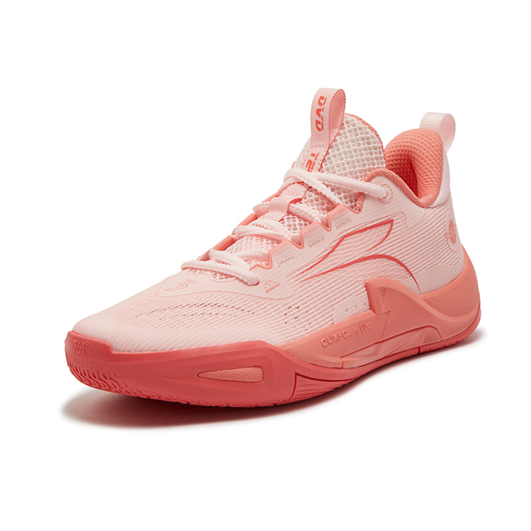 361° DVD Team2.0 SE Red Coral Cushioning Slip Resistant Abrasion Resistant Low top Basketball Shoes Men’s Heart Pink
