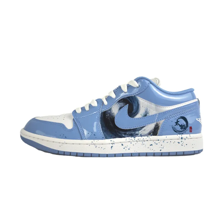 Jordan Air Jordan 1 Low 'Legend Blue' Slip Resistant Abrasion Resistant Low top Vintage Basketball Shoes Unisex Blue