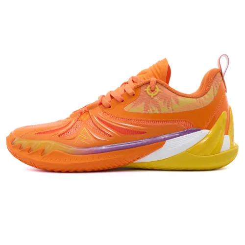 RIGORER Reeves III AR3 Sunset, shock-absorbing, non-slip, wear-resistant, breathable and rebound, low-top, sizzling technology, basketball shoes, same style for men and women, orange