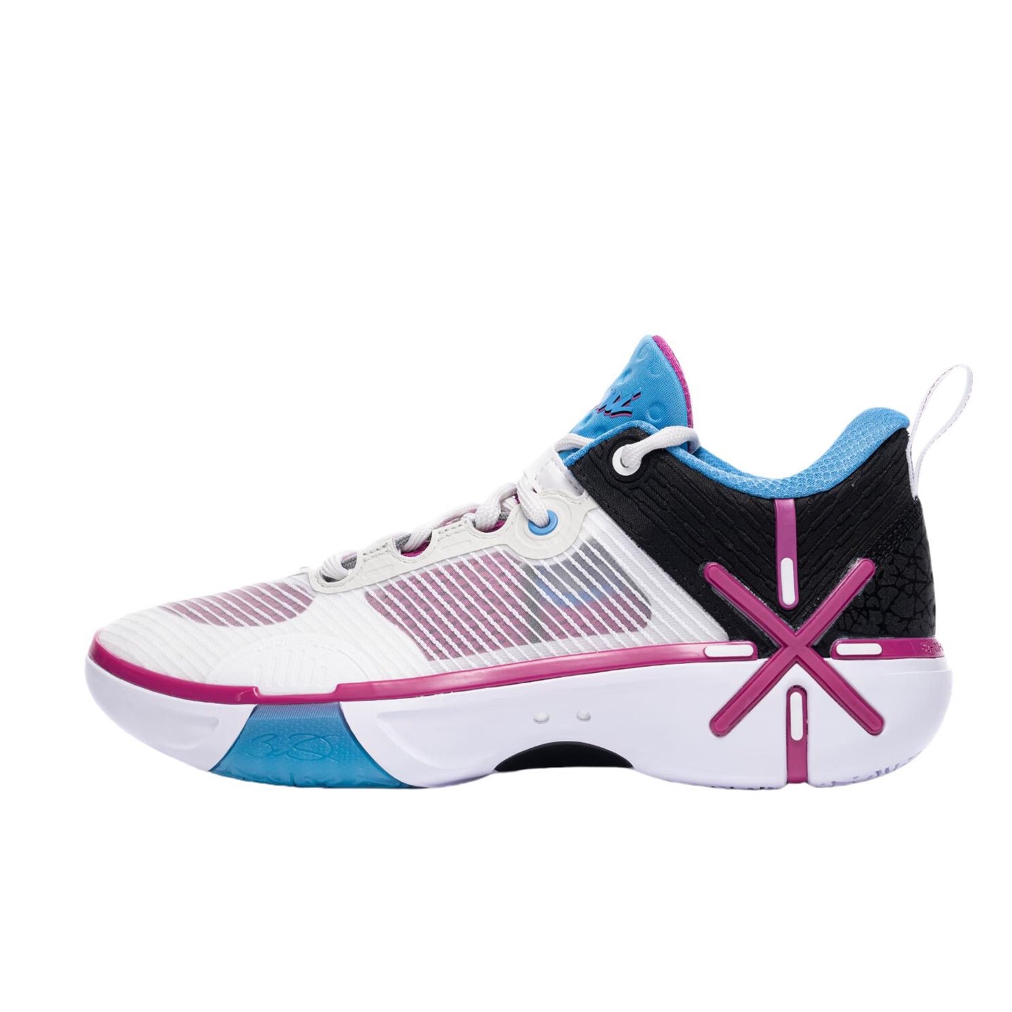 Li Ning Wade Shadow 6 Abrasion Resistant Height Increasing Low top Basketball Shoes Men's White Black