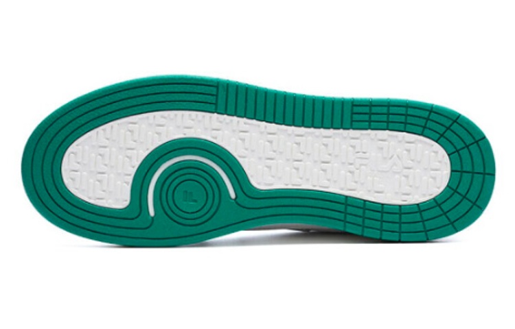 FILA FUSION Smash Textile, Synthetic Leather Low top Vintage Basketball Shoes Men’s White Green