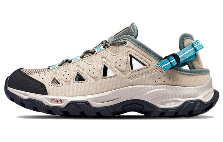 SALOMON Salomon ALHAMA W shock-absorbing, wear-resistant, breathable and wrapped low-cut hiking shoes, women's khaki