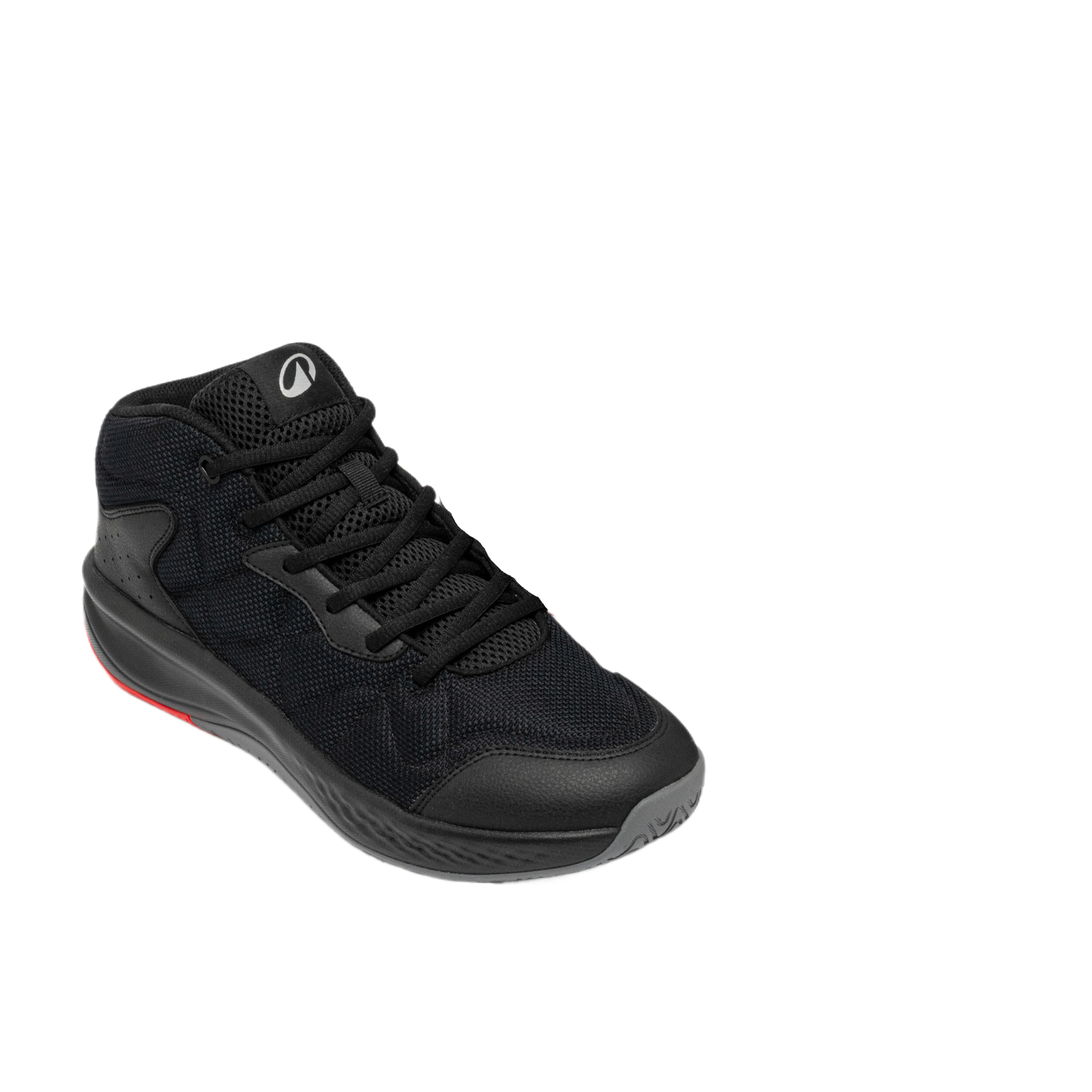DECATHLON Essential Slip Resistant Slip Resistant Mid top Basketball Shoes Unisex Black
