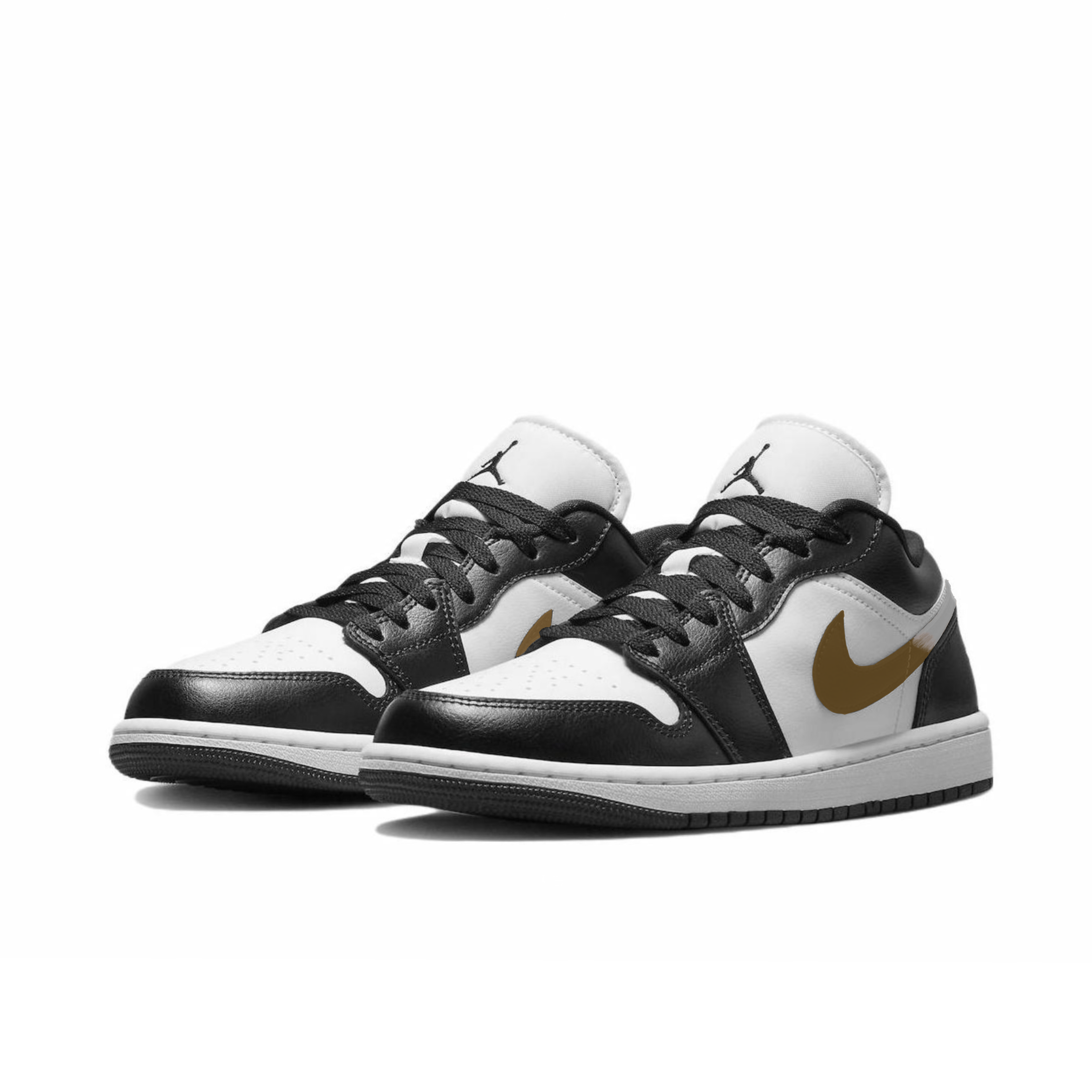 Jordan Air Jordan 1 Cushioning Slip Resistant Low top Vintage Basketball Shoes Women’s White Brown
