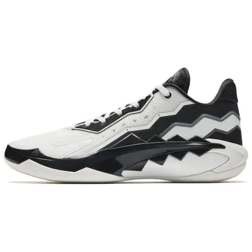 Anta Cushioning, Wear Resistant Low top Basketball Shoes Men's White Black