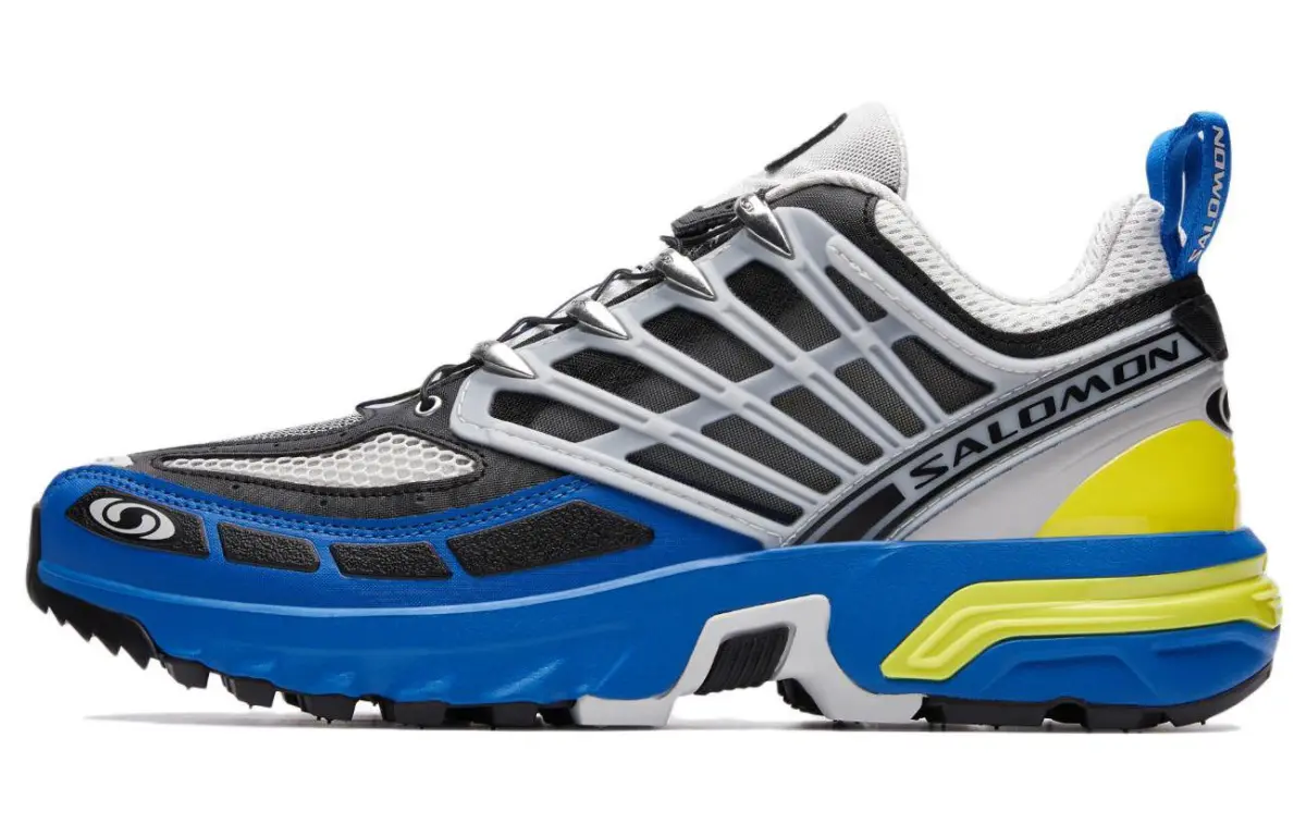 SALOMON ACS Pro Advanced Comfortable Mesh, Synthetic Leather Low top Casual Running Shoes Unisex Blue
