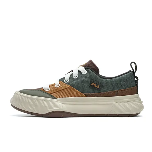 FILA Fosso Chuanxing Shoes Abrasion Resistant Low top Canvas Shoes Men's Green Yellow
