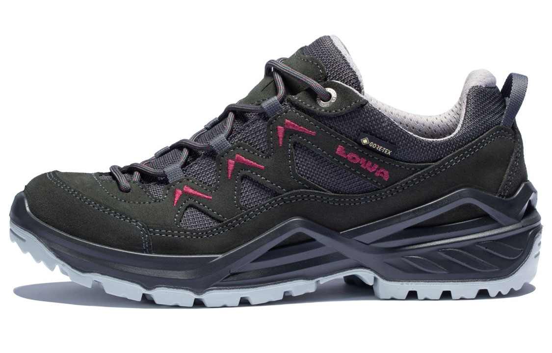 Lowa Mountaineering & Hiking Shoes Women’s Low Top Smoke Gray/Bright Red