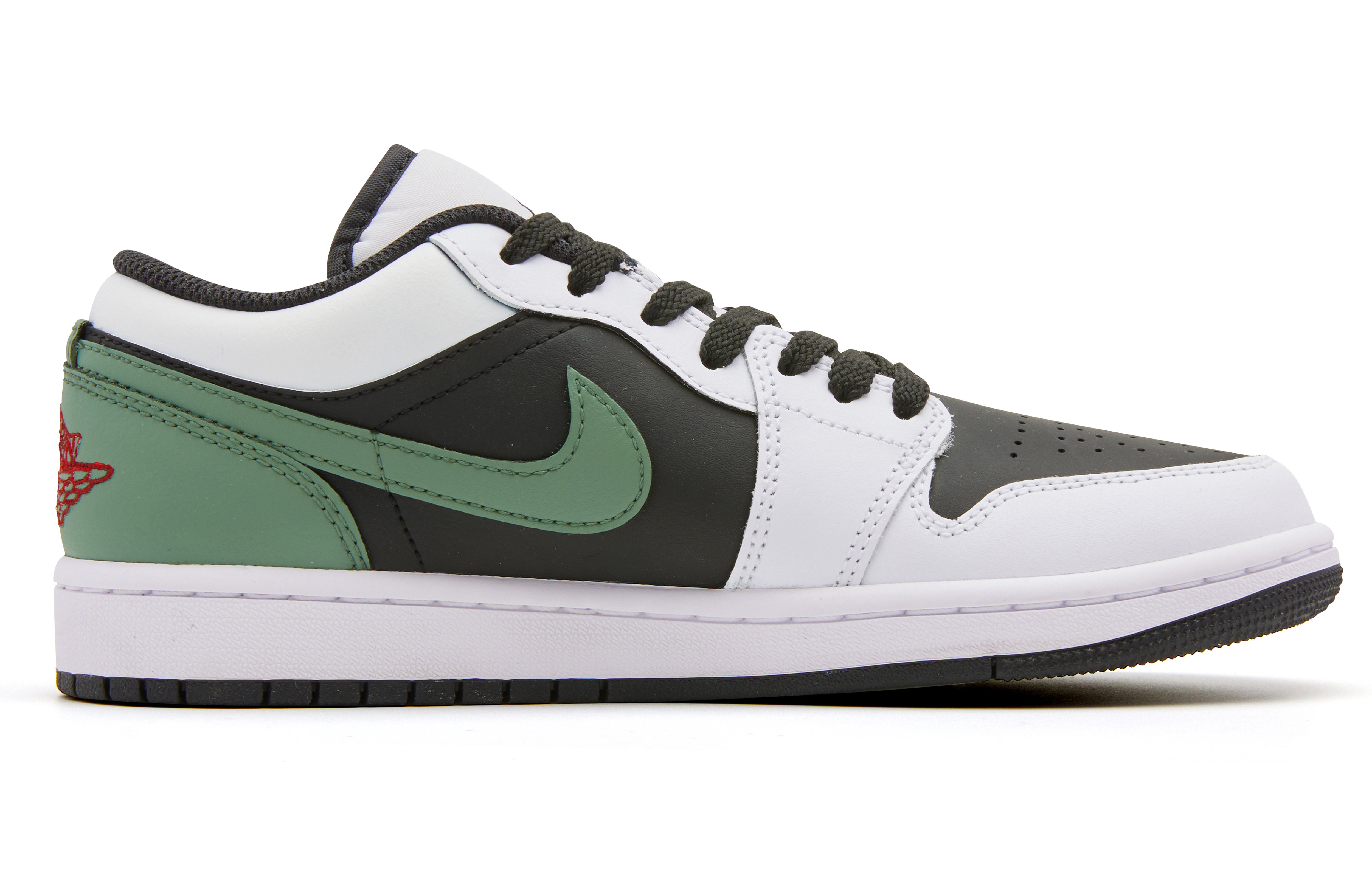 Jordan Air Jordan 1 Low Leather Cushioning Slip Resistant Low top Vintage Basketball Shoes Men’s White Green