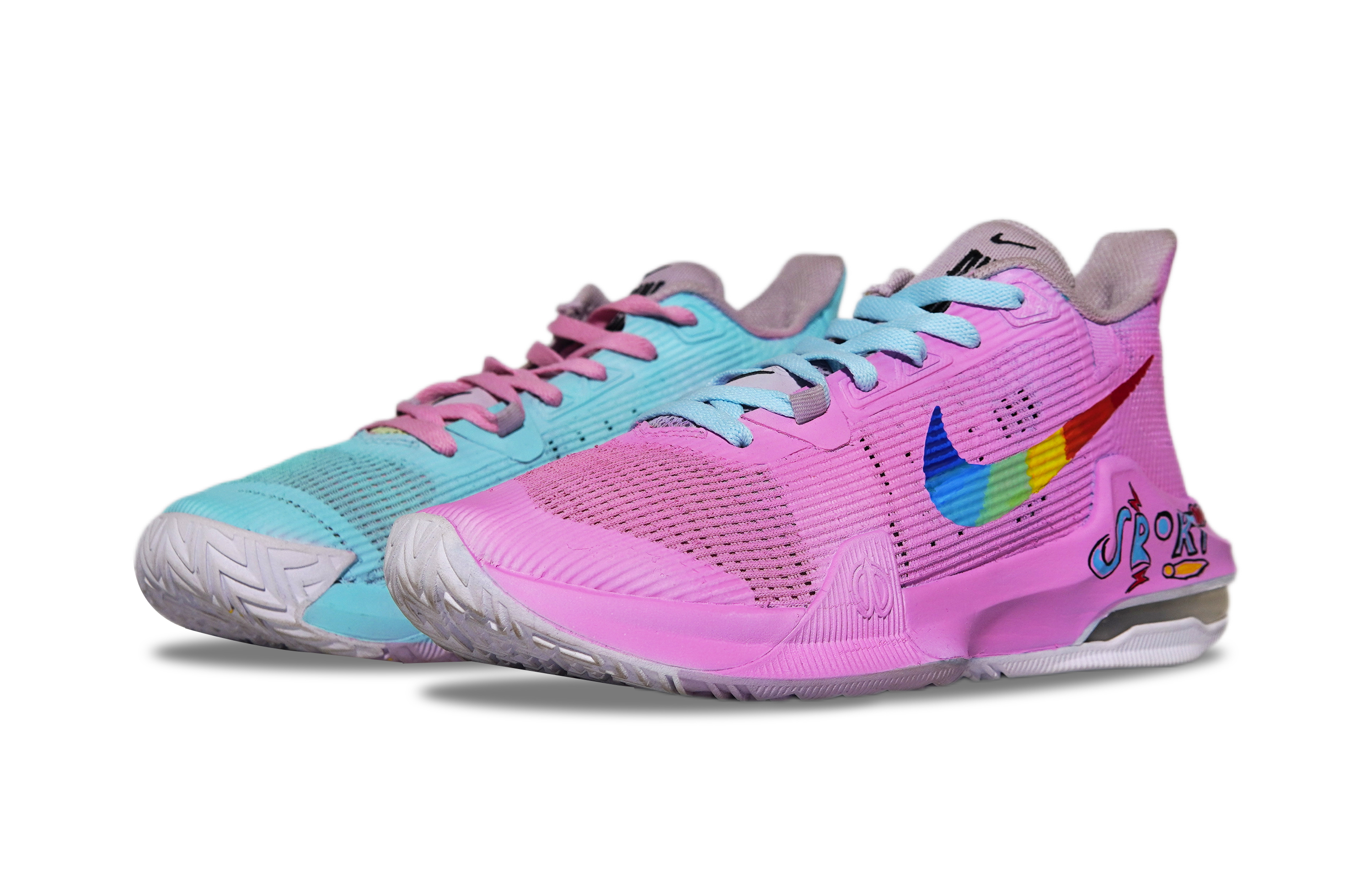 Nike Air Max Impact 3 Low top Basketball Shoes Men’s Blue Pink